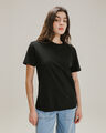 Playera Oversize Manga Corta,NEGRO